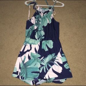 Romper Large Palm Leafs